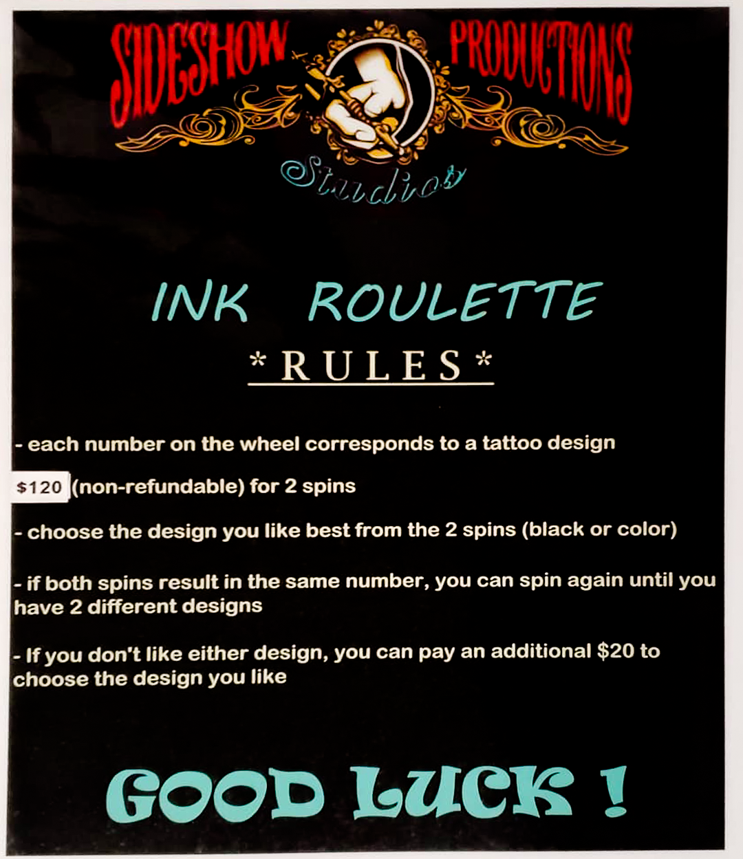 Ink roulete roules