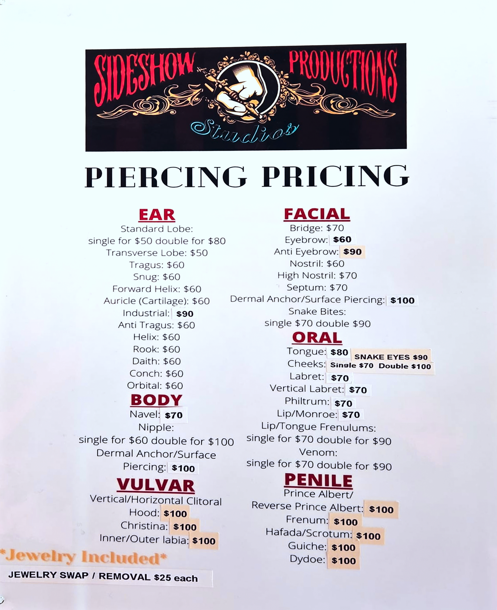Sonny Piercing Services